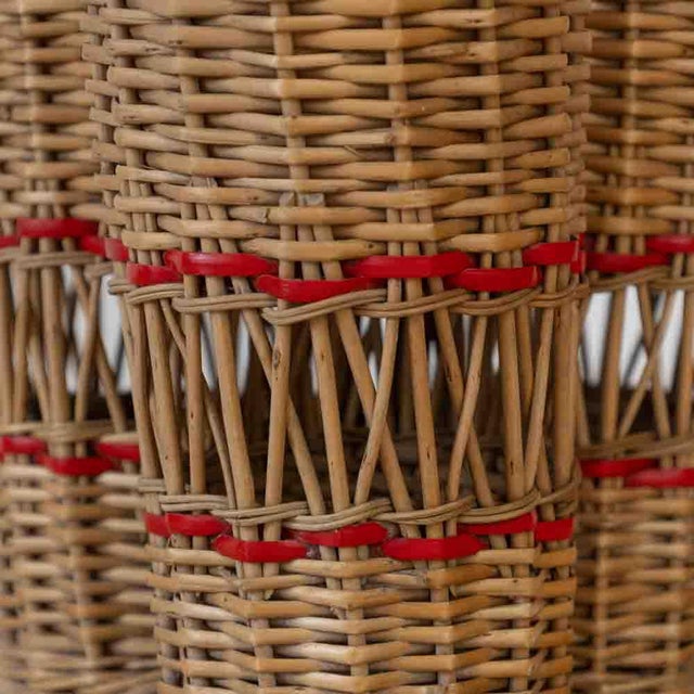 1950s French Wicker Wine Bottle Holder For Sale - Image 10 of 13