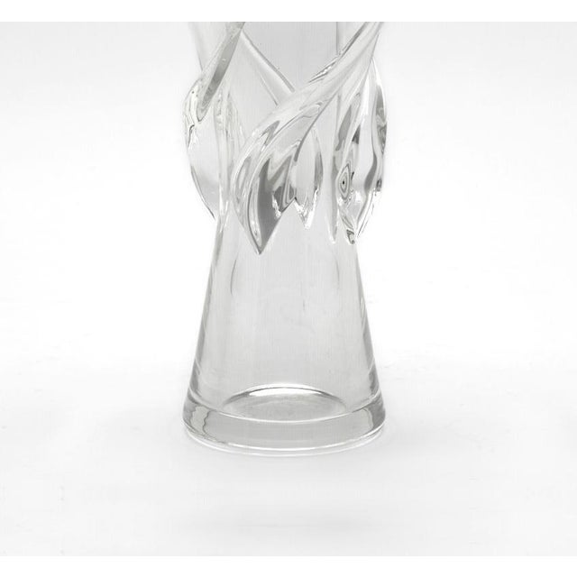 Mid 20th Century Mid 20th Century Tableware Steuben Blown Glass Vase With Spiral Ribs For Sale - Image 5 of 8