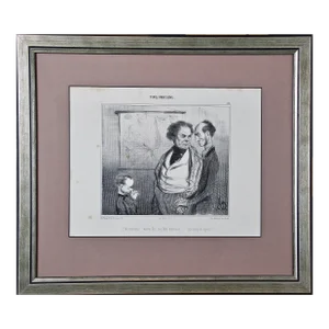 Honoré Daumier A Rare 19th Century Honore Daumier Caricature from the "Types Parisiens" Series, 1840