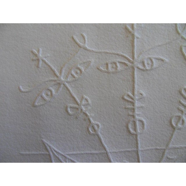 Jean Cocteau (1889-1963) (after) Vegetal Face Wood engraving by embossing On paper from Moulin de Laroque, 32 x 24 cm...