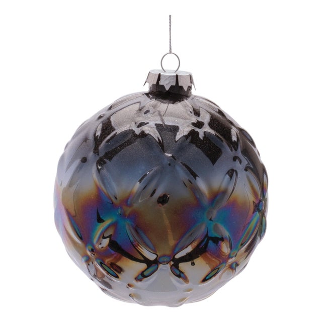 Glass Ball Ornament Set of 4  5" For Sale