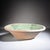 Large Spanish handmade and painted white and green glazed terracotta "Lebrillo" earthenware bowl in the style typical of...