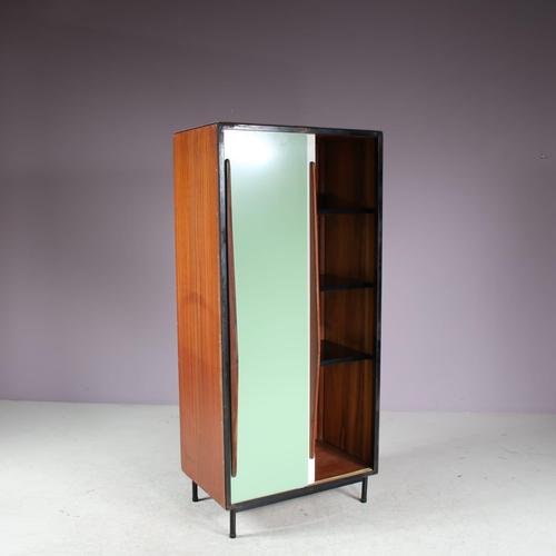 Wood Vintage Wardrobe by Willy Van Der Meeren for Tubax, Belgium, 1952 For Sale - Image 7 of 13