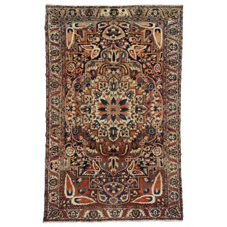 20th Century Persian Bakhtiari Rug With Rustic Style - 6′8″ × 10′7 For Sale