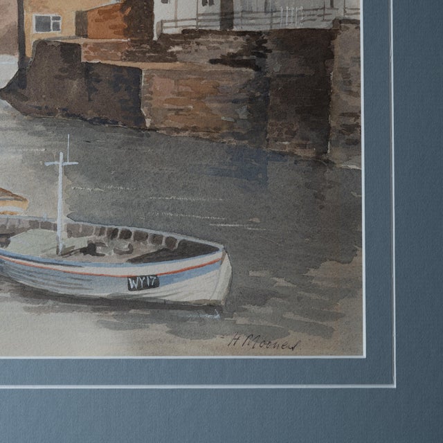 Mid 20th Century Staithes School Watercolor Painting For Sale - Image 5 of 6