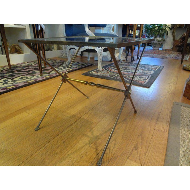 1940s 1940's French Neoclassical Style Brass Side Table For Sale - Image 5 of 8