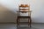 1960s Vintage Brutalist Oak Razorblade Green Striped Armchair by H. Kjærnulf, 1960s For Sale - Image 5 of 14
