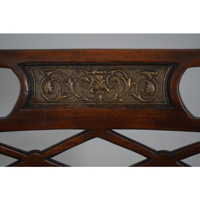 1990s Theodore Alexander Regency Style Cane Seat Arm Chair For Sale - Image 5 of 18