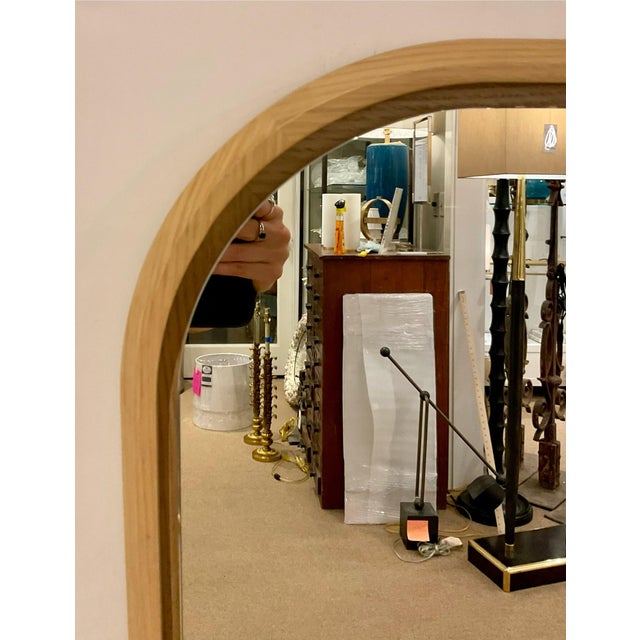 Modern Global Views Modern Light Wood Narkissos Wall Mirror For Sale - Image 3 of 4