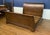 This is a traditional king size mahogany Sleigh Bed by Leighton Hall. It features a classic serpentine shaped headboard...
