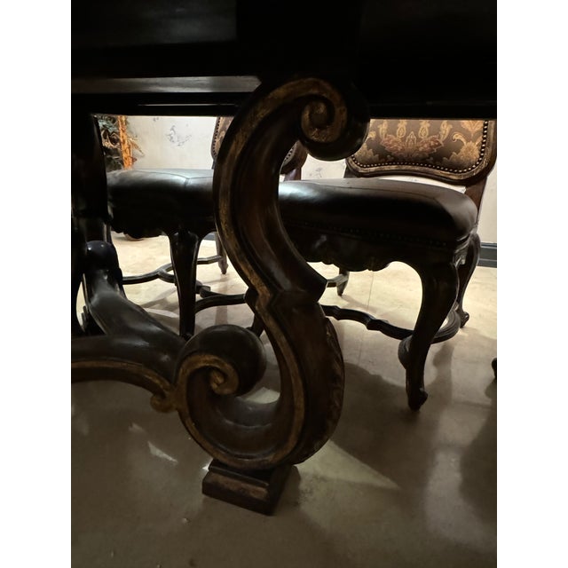 Marge Carson Vouvray Dining Table With 12 Chairs and 3 Leaf Extensions