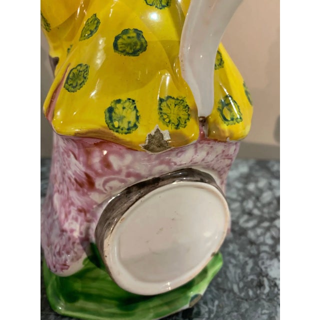 19th Century Polychrome French Faience Wine Decanter For Sale - Image 13 of 14