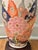 Wood Vintage Tobacco Leaf Chinoiserie Porcelain Lamp With Double Happiness Finial and Ming Style Base - Shade Included For Sale - Image 7 of 12