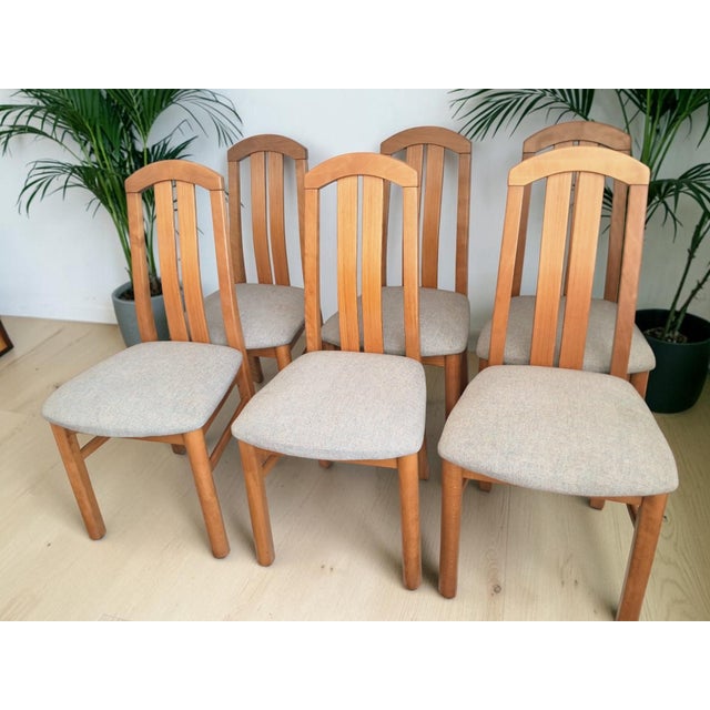 Vintage Oak Dining Chairs, 1990s, Set of 6 For Sale - Image 6 of 18