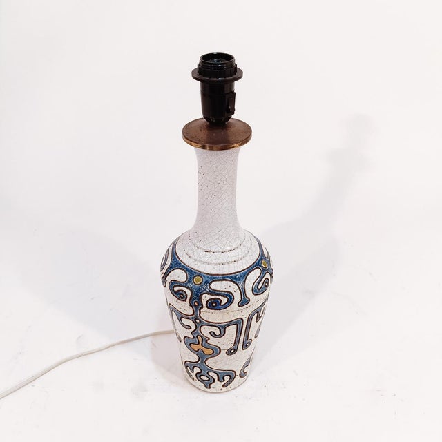 Large Spanish Ceramic Table Lamp, 1960s For Sale - Image 10 of 14