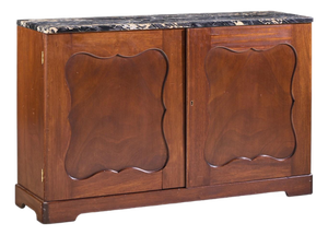 Edward Wormley for Dunbar Mid Century Mahogany and Marble Credenza