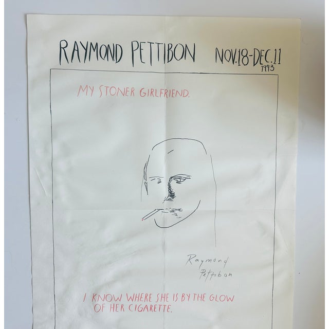 Raymond Pettibon Original Print Poster 1993 Hand Signed Rare Art For Sale - Image 4 of 6