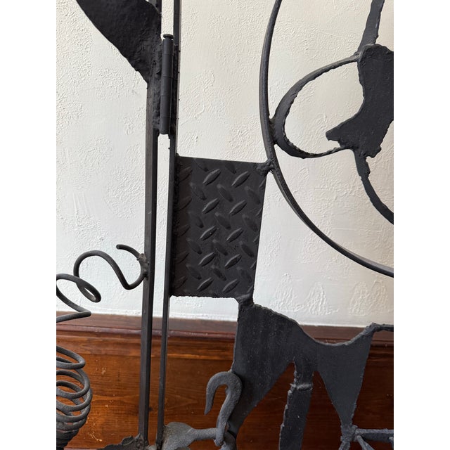 Scrap Metal Screen Sculpture For Sale In Boston - Image 6 of 8