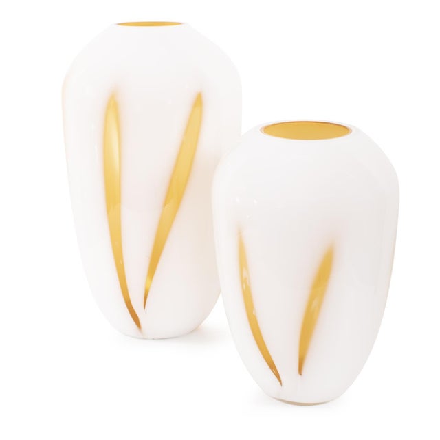 Grasberg Glass Vase- Short For Sale In Chicago - Image 6 of 10