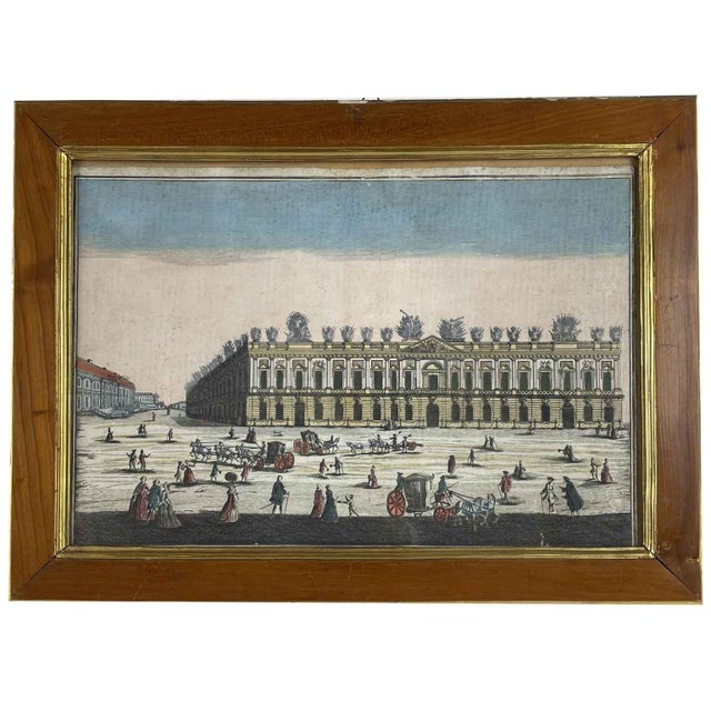 Remondini Architectural Views, Bassano, circa 1770. A series of four copper engravings, colored at the time. The optical...