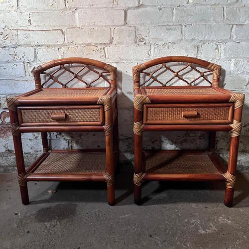 Bedside Tables in Bamboo, Set of 2 For Sale - Image 5 of 5