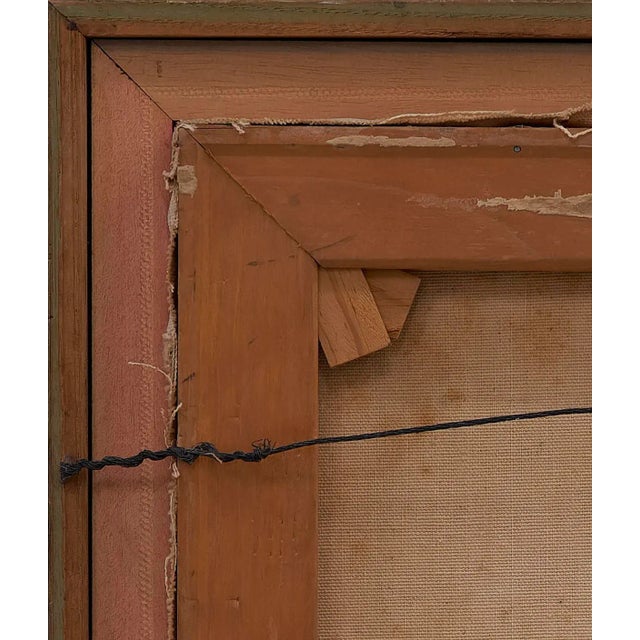 Blue American Regionalist Landscape Painting by Very Talented Mystery Artist For Sale - Image 8 of 10