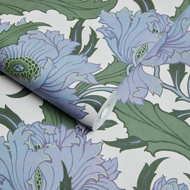 House of Hackney Minerva Wallpaper - Periwinkle, Sample | Chairish