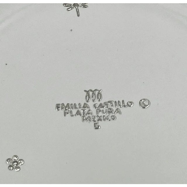 1980s Emilia Castillo Large Porcelain & Pure Silver Butterfly Bowl, Taxco Mexico For Sale - Image 18 of 18