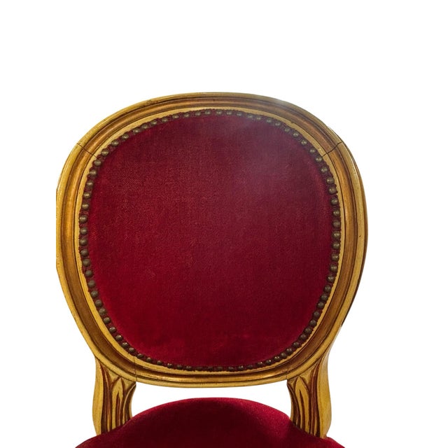 French Historic Philadelphia Orchestra Academy of Music Proscenium Box Chair With Original Brass Identifier Plaque For Sale - Image 3 of 8
