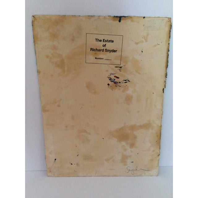 1960s Richard Snyder Modern Abstract Oil Paintings - Set of 2 For Sale - Image 9 of 11