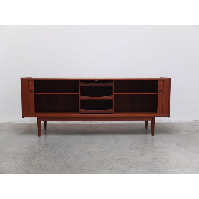 Danish Teak Sideboard with Tambour Doors by Arne Vodder, 1960s For Sale - Image 6 of 18