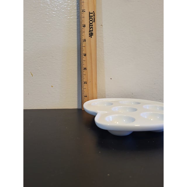 White Porcelain Escargot Baking Dish France For Sale - Image 10 of 13