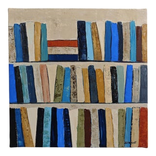 Eloge a La Lecture, Abstract Library, Contemporary, Framed by Sophie Dumont For Sale