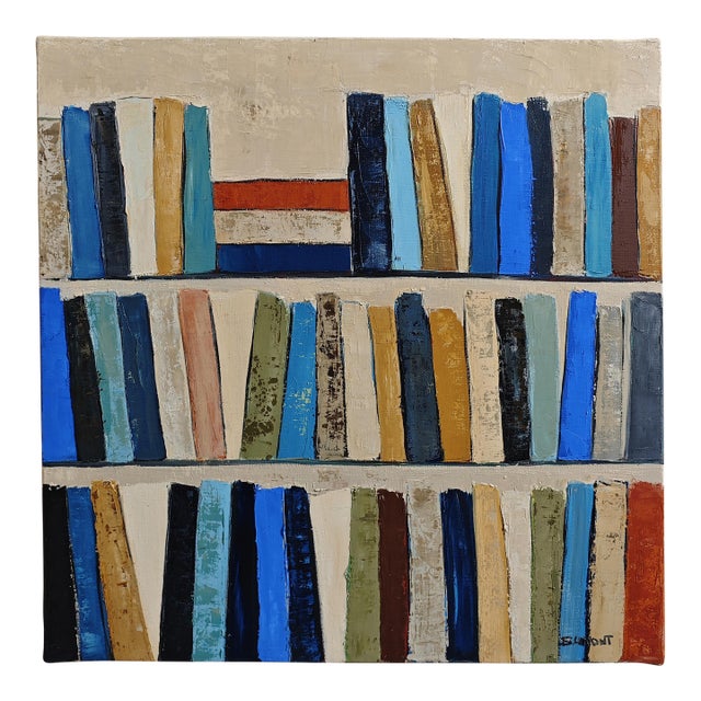 Eloge a La Lecture, Abstract Library, Contemporary, Framed by Sophie Dumont For Sale