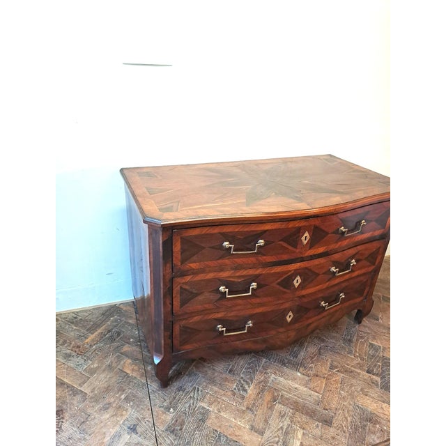Antique French Commode in Mixed Woods, 1800 For Sale - Image 3 of 9