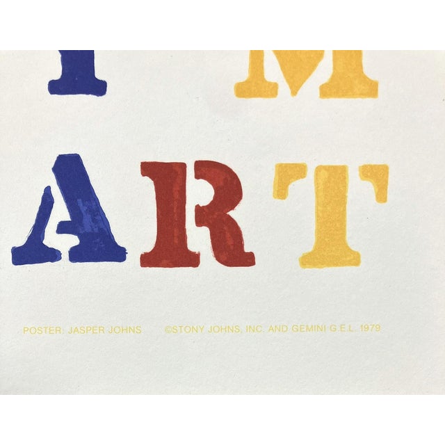 Jasper Johns Two Flags 1980 Original 50th Anniversary of the Whitney Museum of American Art Exhibition Poster For Sale - Image 4 of 10