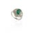 Metal Art Deco Natural Emerald Regalia Ring With Diamonds 14k White Gold Size 7 (All Sizes Available) For Sale - Image 7 of 14