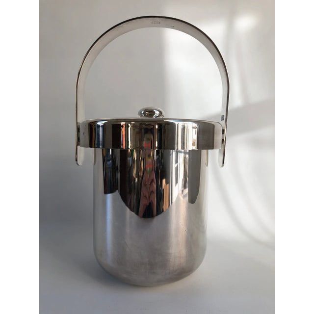 Mid-Century Modern Italian Argente Silver Plate Ice Bucket For Sale - Image 10 of 11