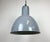 Gray Bauhaus Industrial Grey Enamel Pendant Lamp, 1950s For Sale - Image 8 of 14
