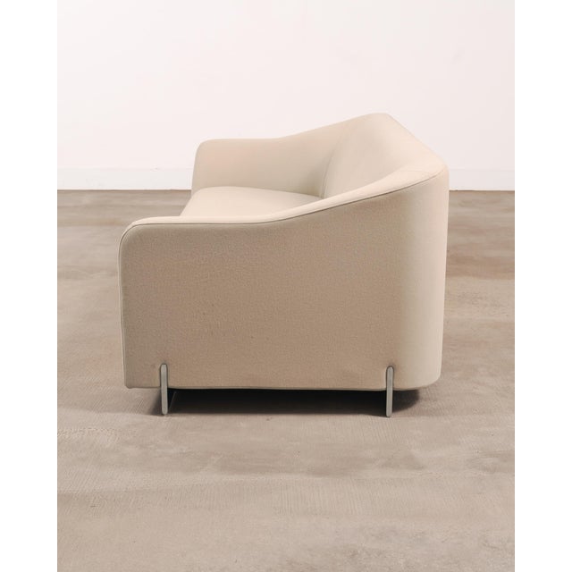 Metal Eric Jourdan for Ligne Roset Snowdonia Cream Modernist Sofa For Sale - Image 7 of 18