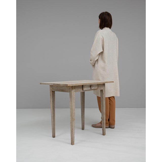 19th Century French Bleached Oak Side Table For Sale - Image 9 of 12