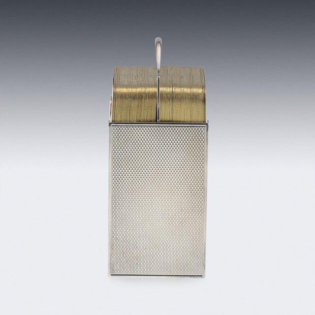 Hermès Vintage French Silver Playing Cards Table Set by Hermès, 1960s For Sale - Image 4 of 15