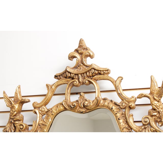 Traditional Friedman Brothers Model 6522 Phoenix Carved Gold Mirror For Sale - Image 3 of 13