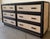 Mid-Century Modern Faux Bamboo & Rattan British Colonial Style 6 Drawer Double Dresser For Sale - Image 3 of 9