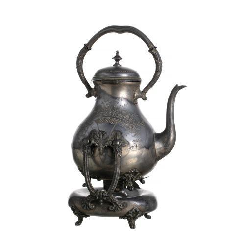 Late 19th century English, in shell, relief decoration representing floral motifs. Signs of use and slight dents. Height:...