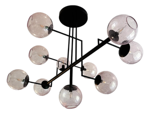 Pink Pulegoso Spheres Murano Glass Sputnik Light by Simoeng