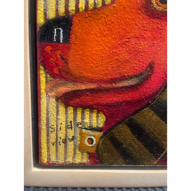 1990s 1990s Original Painting by Melinda K. Hall Entitled “Dog Side View “ Santa Fe Nm For Sale - Image 5 of 7