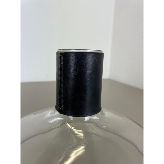 Large Glass Decanter with Leather Handle attributed to Carl Auböck, Austria, 1950s For Sale - Image 11 of 18