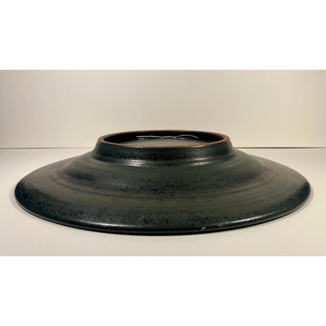 Masuo Ojima Vintage Ceramic Wall Hanging Platter Studio Pottery 19.5"d For Sale In Los Angeles - Image 6 of 8