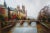 20th Century C. Giliano Italian Parisian River Cityscape Oil Painting Framed 59" For Sale - Image 4 of 13